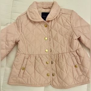 Janie and Jack Quilted Barn Coat - Blush / Pink 12-18 M